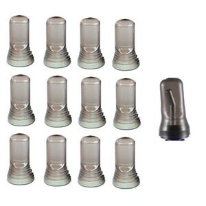 Winco PC-1 Universal Liquor Pourer Covers 12 Pack Smoke Flexible‎ Bar Dust Caps